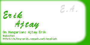 erik ajtay business card